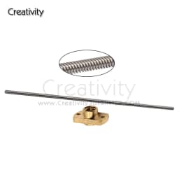 T8*8 Ender 3 Lead Screw Z axis Rod +Brass Nuts Lead 8MM 365/399/400MM for Ender-3 Ender-3 V2 Ender 6 CR-10S CR-10 V2 CR-6 SE I3