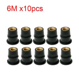 10/30PCS M5 M6 Motorcycle Windscreen Windshield Bolts Screws Metric Rubber Well Nut Fastener For Honda Suzuki Yamaha Kawasaki