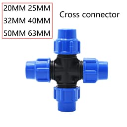 20/25/32/40/50/63mm PVC PE Tube Tap Water Splitter Plastic Quick Valve Connector Garden Farm Irrigation Water Pipe Fittings