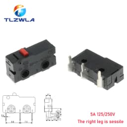 Micro Switch Copper Contact 5A 125/250V Mini Limit Switch No Nc 2/3Pin Roller Arc Rod Quick Button Switch