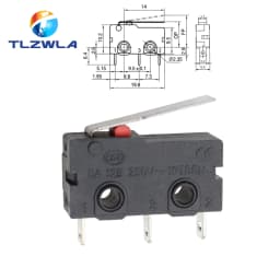 Micro Switch Copper Contact 5A 125/250V Mini Limit Switch No Nc 2/3Pin Roller Arc Rod Quick Button Switch