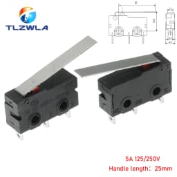 Micro Switch Copper Contact 5A 125/250V Mini Limit Switch No Nc 2/3Pin Roller Arc Rod Quick Button Switch