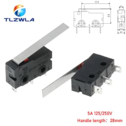 Micro Switch Copper Contact 5A 125/250V Mini Limit Switch No Nc 2/3Pin Roller Arc Rod Quick Button Switch
