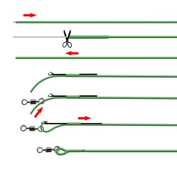 1pcs 35LB 7M Leadcore Carp Fishing Tackle Line Make Carp Hair Rigs 3 Color Braided Lead Line