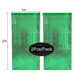 2 Pack Party Glitter Curtain Backdrop Decorations Silver Rose Gold Laser Party Curtain for Birthday Wedding Party Background