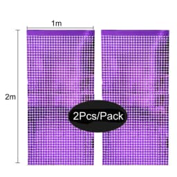 2 Pack Party Glitter Curtain Backdrop Decorations Silver Rose Gold Laser Party Curtain for Birthday Wedding Party Background