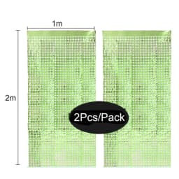 2 Pack Party Glitter Curtain Backdrop Decorations Silver Rose Gold Laser Party Curtain for Birthday Wedding Party Background