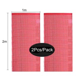 2 Pack Party Glitter Curtain Backdrop Decorations Silver Rose Gold Laser Party Curtain for Birthday Wedding Party Background