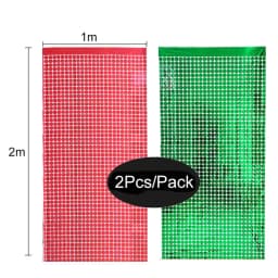 2 Pack Party Glitter Curtain Backdrop Decorations Silver Rose Gold Laser Party Curtain for Birthday Wedding Party Background
