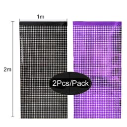 2 Pack Party Glitter Curtain Backdrop Decorations Silver Rose Gold Laser Party Curtain for Birthday Wedding Party Background