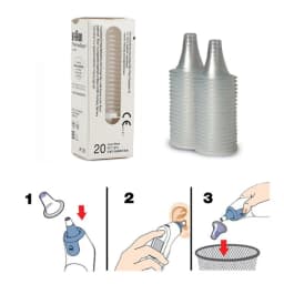 20 Pcs Ear Thermometer Cover Lens Filters Probe Cover Caps For Braun Thermoscan 7.6*3*2.8mm