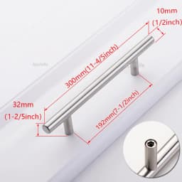 Apstelle Black Golden Cupboard Handle Brushed Stainless Steel Kitchen Cabinet Door Knob Furniture Drawer Pulls Bar Handle