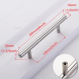 Apstelle Black Golden Cupboard Handle Brushed Stainless Steel Kitchen Cabinet Door Knob Furniture Drawer Pulls Bar Handle