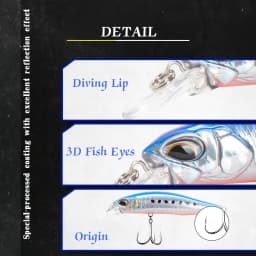 D1 Suspending Minnow Fishing Lure 65mm 5g 77mm 8.4g Hover Fry Wobblers Hard Bait Jerkbait Fishing Tackle For Bass Pike