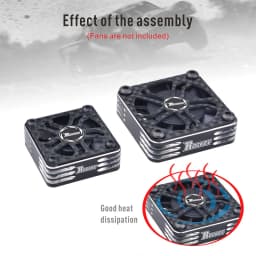 Rocket Carbon Cooling Fan Cover 40x40MM 30x30MM RC Motor / Electric Regulating Fan Protection Cover