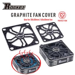 Rocket Carbon Cooling Fan Cover 40x40MM 30x30MM RC Motor / Electric Regulating Fan Protection Cover