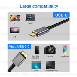 Type C to Micro B Cable USB-C to Micro B Hard Disk Extender Cable For Macbook Hard Drive Disk HDD SSD Case USB Type C Micro B Ca