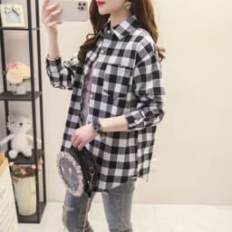 Brand Casual Women's Plaid Shirt 2025 Autumn New Boutique Ladies Loose Blouse and Tops Female Long Sleeve Blouses Clothes