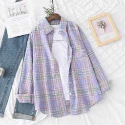 Brand Casual Women's Plaid Shirt 2025 Autumn New Boutique Ladies Loose Blouse and Tops Female Long Sleeve Blouses Clothes