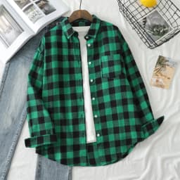 Brand Casual Women's Plaid Shirt 2025 Autumn New Boutique Ladies Loose Blouse and Tops Female Long Sleeve Blouses Clothes