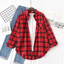 Brand Casual Women's Plaid Shirt 2025 Autumn New Boutique Ladies Loose Blouse and Tops Female Long Sleeve Blouses Clothes