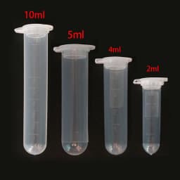 10pc 2/4/5 / 10ML Laboratory Supplies Sample Transparent Micro Plastic Centrifuge Tube Test Tube Snap Laboratory Container PE
