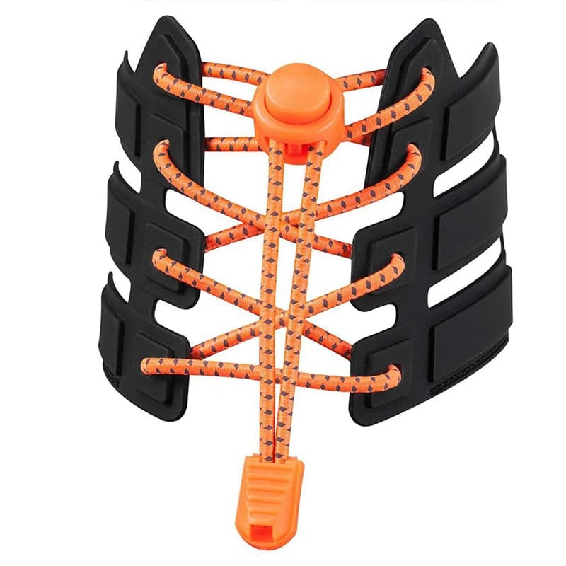 1Pair Colored Dots Round Shoelaces Elastic Plastic Lock Hiking Sport No Tie Shoelace Adult Children Shoe Accessories Rubber Band