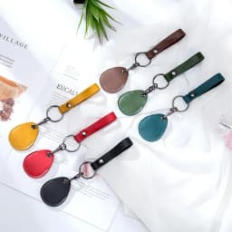 Genuine Leather Key Holder Bank Card Pocket Mini Bus Card Key Pouch Slim Housekeeper Key Access Card Protecter Cover