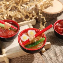1 Pcs Random Miniature Dollhouse Chinese Rice Pastry casserole noodles dessert kitchen toy Fake Food toy Dollhouse Decoration