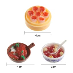 1 Pcs Random Miniature Dollhouse Chinese Rice Pastry casserole noodles dessert kitchen toy Fake Food toy Dollhouse Decoration