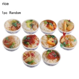1 Pcs Random Miniature Dollhouse Chinese Rice Pastry casserole noodles dessert kitchen toy Fake Food toy Dollhouse Decoration
