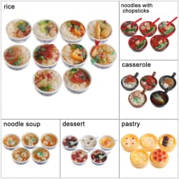 1 Pcs Random Miniature Dollhouse Chinese Rice Pastry casserole noodles dessert kitchen toy Fake Food toy Dollhouse Decoration
