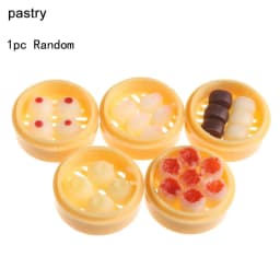 1 Pcs Random Miniature Dollhouse Chinese Rice Pastry casserole noodles dessert kitchen toy Fake Food toy Dollhouse Decoration