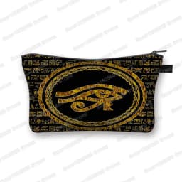 Egyptian Art Print Cosmetic Case Women Makeup Bags Egypt Pharaoh Anubis Toiletry Bag Small Handbag Lipstick Holder Cosmetic Bag