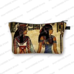 Egyptian Art Print Cosmetic Case Women Makeup Bags Egypt Pharaoh Anubis Toiletry Bag Small Handbag Lipstick Holder Cosmetic Bag