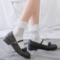 Woman Socks Lolita Style Black White Ruffle Socks Mesh Thin Lace Sweet Girls Japanese Fashion Lolita Kawaii Cute Socks Women