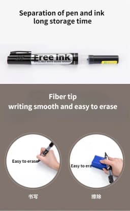 GXIN G218 10Pcs Erasable Whiteboard Refilled Pens Dry Eraser Marker For Offices Stationery Meeting School Use for Classroom