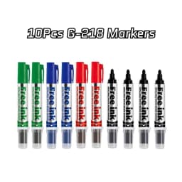 GXIN G218 10Pcs Erasable Whiteboard Refilled Pens Dry Eraser Marker For Offices Stationery Meeting School Use for Classroom