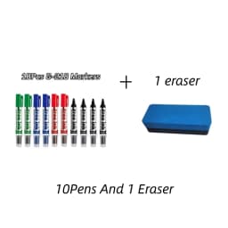 GXIN G218 10Pcs Erasable Whiteboard Refilled Pens Dry Eraser Marker For Offices Stationery Meeting School Use for Classroom
