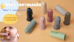 3Pcs Baby Silicone Finger Toothbrush Children Teeth Clear Massage Soft Infant Rubber Cleaning Brush Kid Dental Care Toothbrush
