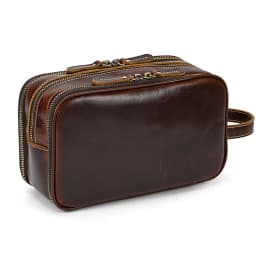 Cowhide Toiletry Bag Men Leather Cosmetic Bag Man Woman Wash Bag Storage Bags Genuine Leather Handbag For Make Up Dopp Kit Male