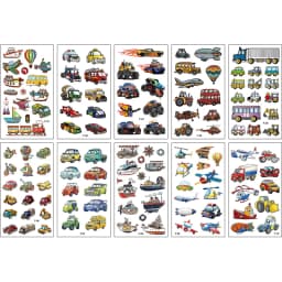 10 Sheets/Set Animal Dinosaur Space Watch Children's Tattoo Stickers Face Arm Body Waterproof Temporary Tattoo for Kids Gift