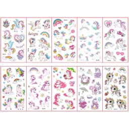 10 Sheets/Set Animal Dinosaur Space Watch Children's Tattoo Stickers Face Arm Body Waterproof Temporary Tattoo for Kids Gift