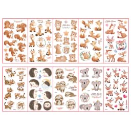 10 Sheets/Set Animal Dinosaur Space Watch Children's Tattoo Stickers Face Arm Body Waterproof Temporary Tattoo for Kids Gift