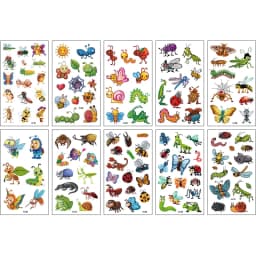 10 Sheets/Set Animal Dinosaur Space Watch Children's Tattoo Stickers Face Arm Body Waterproof Temporary Tattoo for Kids Gift