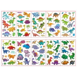 10 Sheets/Set Animal Dinosaur Space Watch Children's Tattoo Stickers Face Arm Body Waterproof Temporary Tattoo for Kids Gift