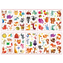 10 Sheets/Set Animal Dinosaur Space Watch Children's Tattoo Stickers Face Arm Body Waterproof Temporary Tattoo for Kids Gift