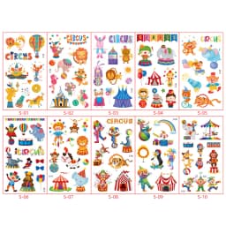 10 Sheets/Set Animal Dinosaur Space Watch Children's Tattoo Stickers Face Arm Body Waterproof Temporary Tattoo for Kids Gift