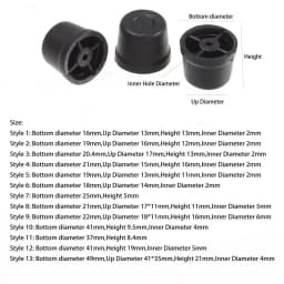 10pcs New 13 Styles DIY Craft Black Bag Replacement Luggage Feet Pads Suitcase Stand Feet Plastic Stud