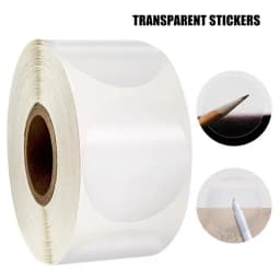 500Pcs Roll Transparent Self-adhesive Sealing Stickers 2CM2.5CM3CM3.8CM5CM Round Transparent Gift Packaging Seal Labels